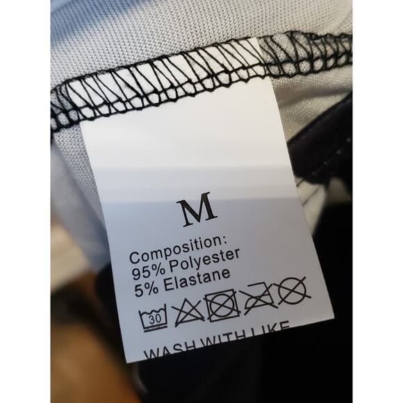 Women's Camisole Dress Medium Black Tie Dye Print Sleeveless Stretch Round Neck - Picture 3 of 11